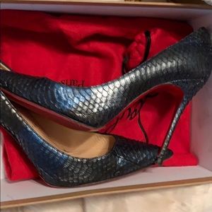 Christian Louboutin metal watersnake pumps
